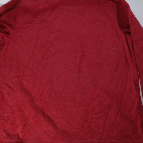 CROFT & BARROW Red Christmas Fleece Pullover Size Meduim - Picture 5 of 9